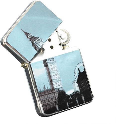 Big Ben - Encendedor de bolsillo cromado plateado