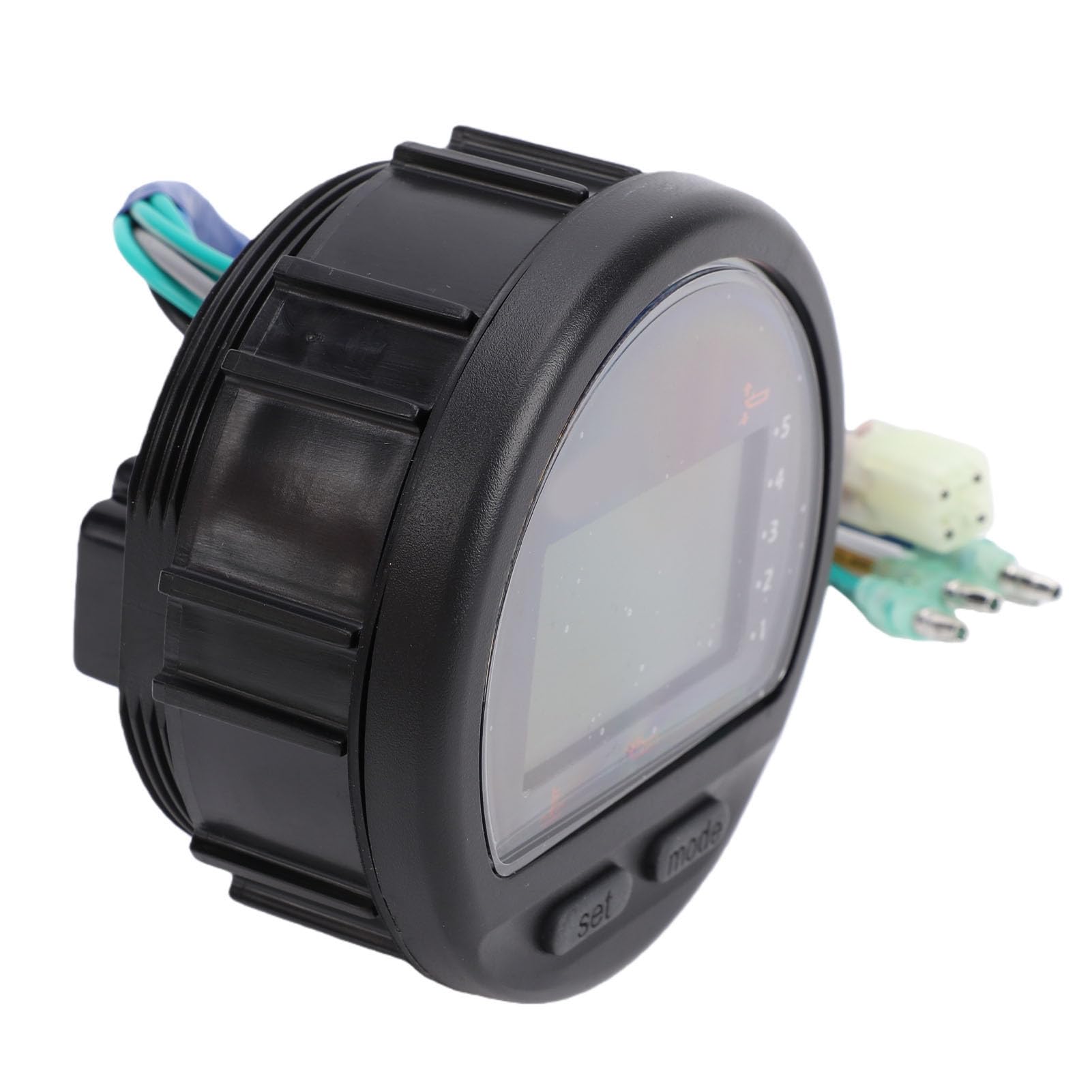 Akozon Tacómetro Digital Externo Multifunción, Pantalla LCD con Velocidad de RPM y Seguimiento de Horas, Incluye Soporte de Montaje y Arnés de Cableado