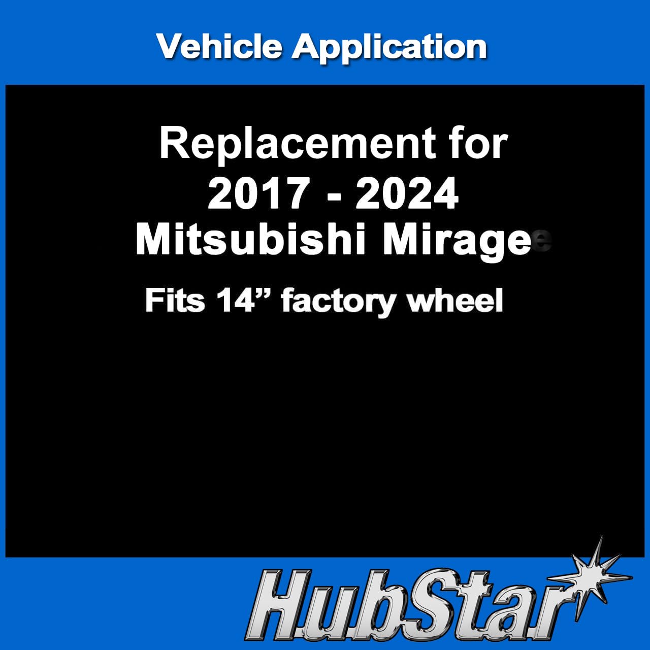 Replacement for Mitsubishi Mirage 2017-2024 Hubcap, Premium Quality Sturdy 14-inch Silver Wheel Cover (4 Pieces)