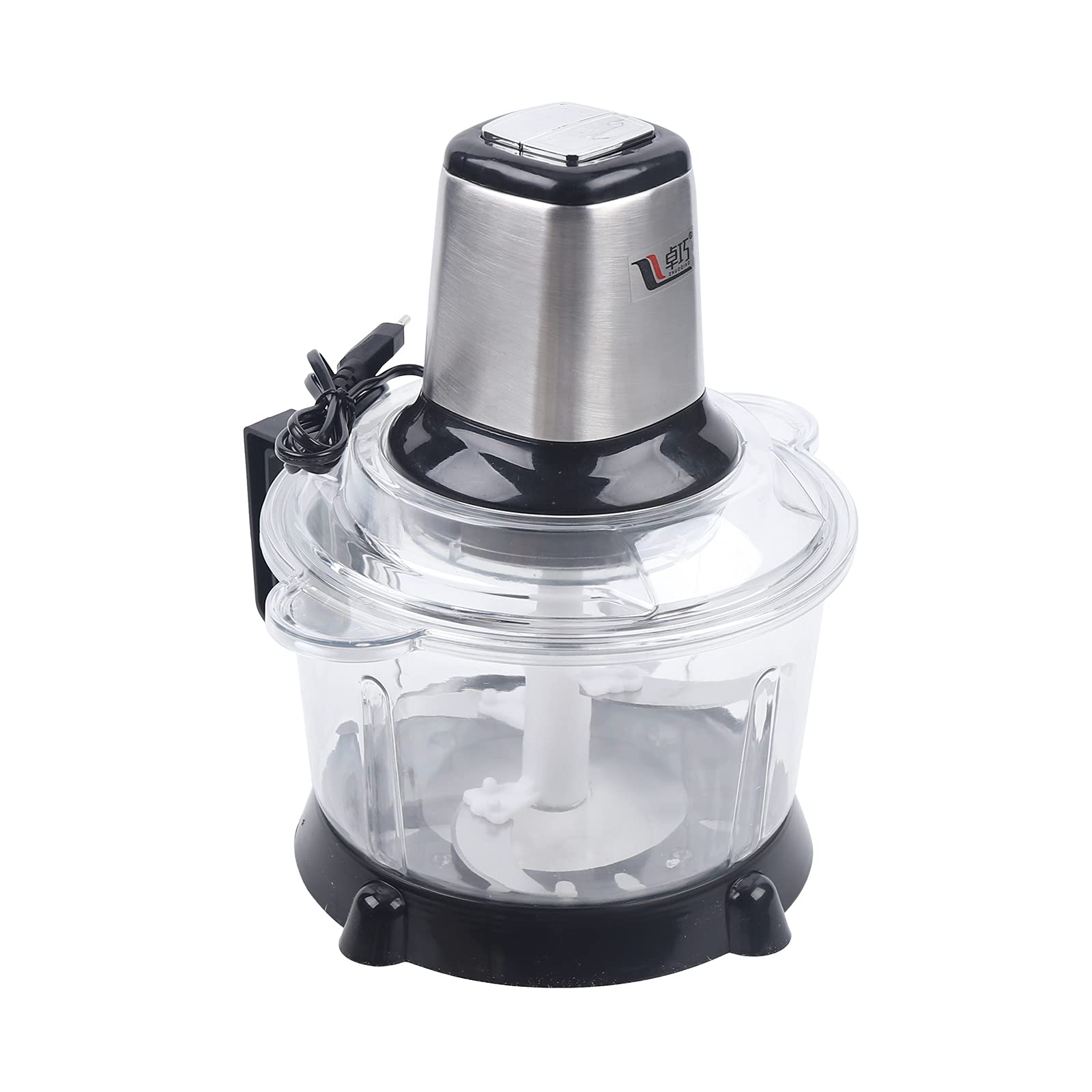 OUKANING Tritatutto Elettrico per Carne, Carote, Cipolle, Aglio Multi Tritatutto con 2 modalità di Lavoro, 300W, 5L, 4 Lame
