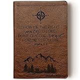Hand Illustrated and Laser Engraved NLT Filament Bible, Brown, Includes Option to add Engraved Name, Personalized Gift for Wedding, Baptism, Graduation or Birthday…