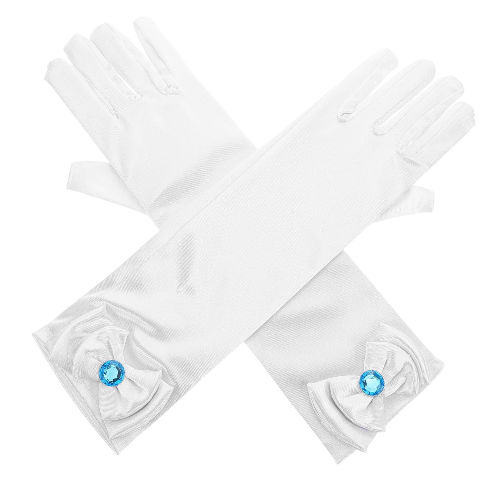 Didiseaon Pageant Princess Dress Gloves Bow Gloves for Girls Formal Wedding Cosplay Kids Stage Performance