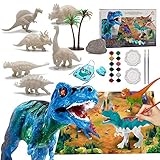 Sicherheitsmaterial: Unser dinosaurier bemalen set besteht aus umweltfreundlichen PVC-Materialien. Die Aquarellpigmente sind umweltfreundlich und ungiftig, nicht hautschädlich und können die Haut leicht mit Wasser abwaschen.