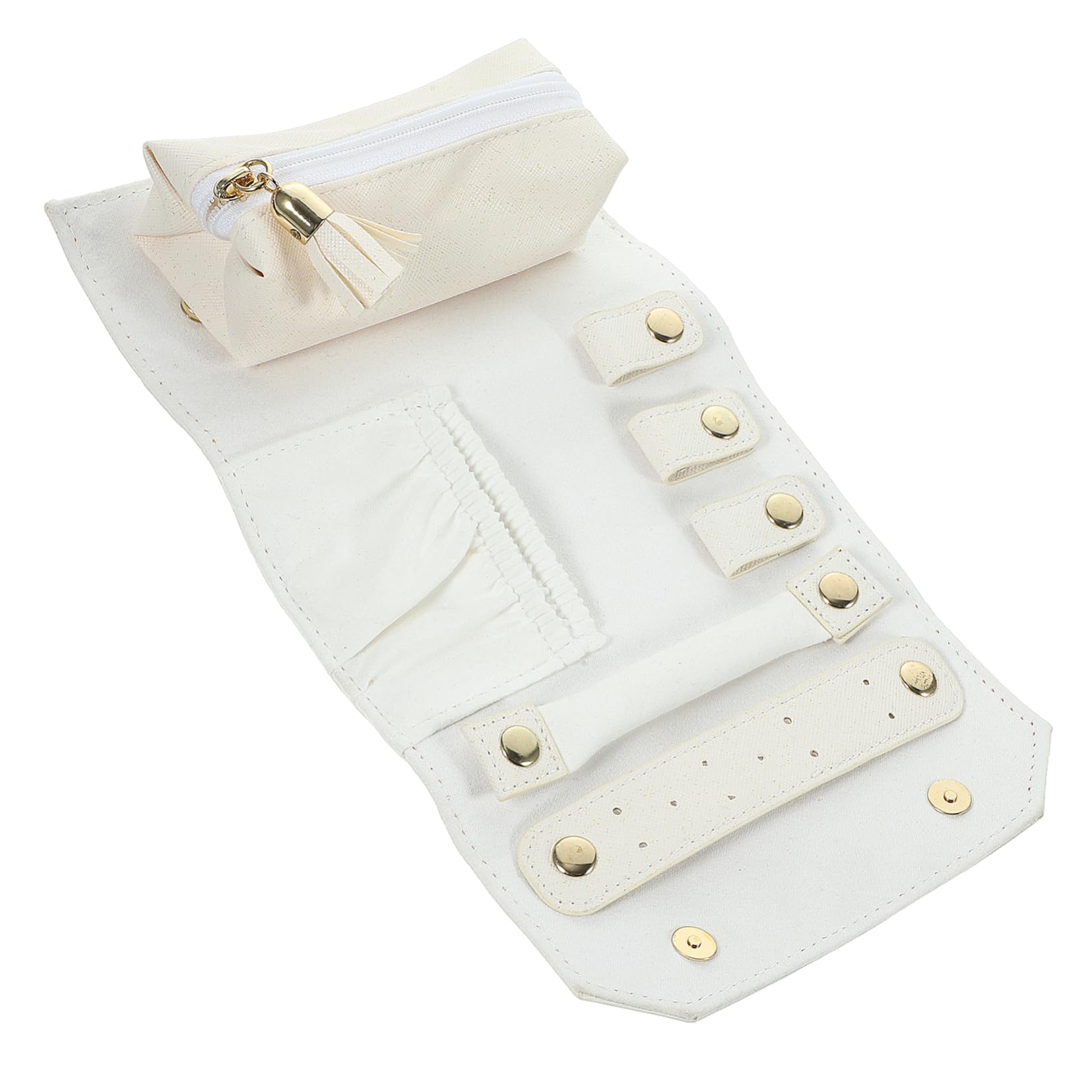 SOESFOUFU Travel Jewelry Organizer Jewelry Roll Bag Portable Jewelry Case Foldable Jewelry Storage Jewelry Holder for Travel