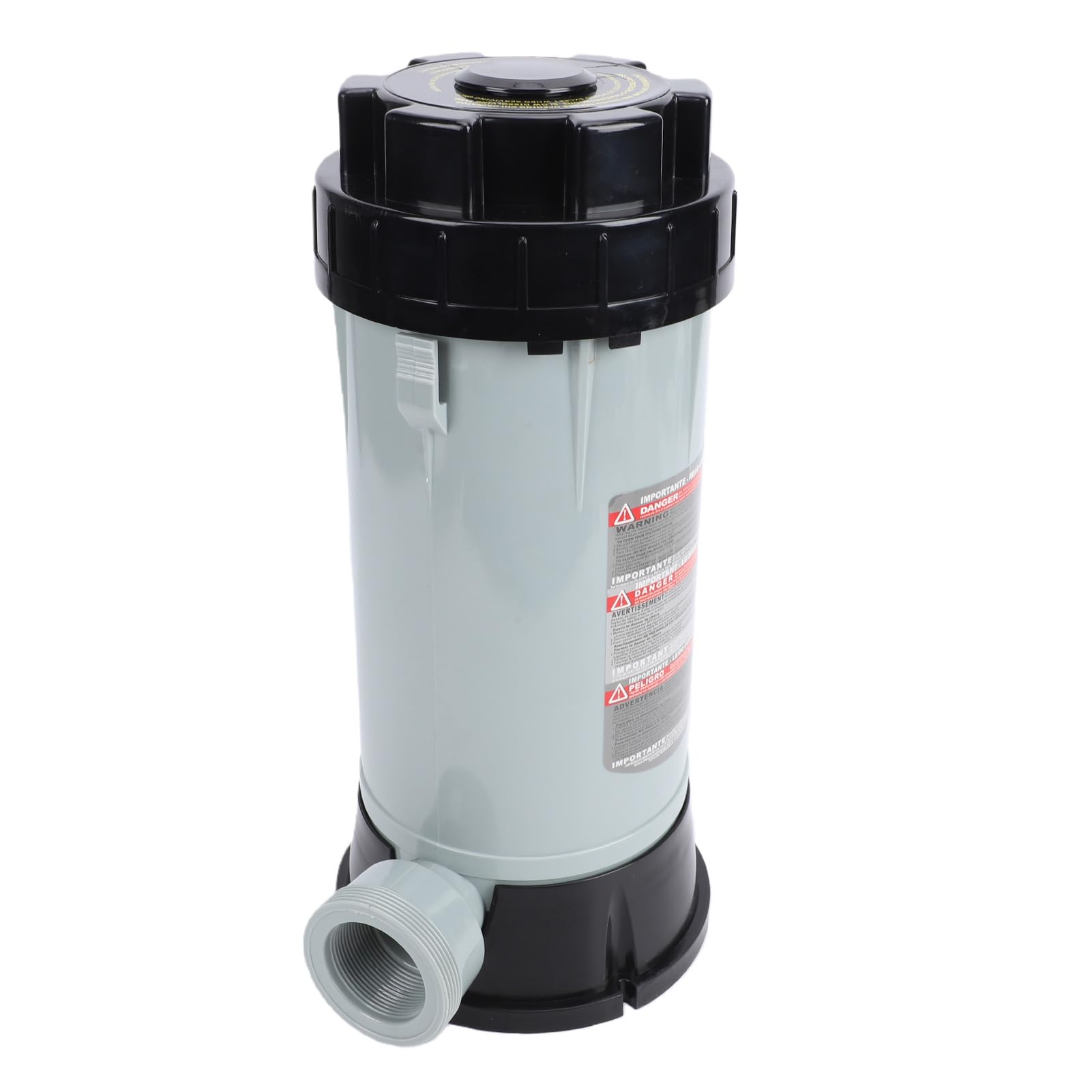 Luocute Clorador Automático de Piscina, Alimentador de Cloro en Línea con Caudal Ajustable y Pestillo de Liberación de Dedo para Piscinas Elevadas y Enterradas de hasta Galones