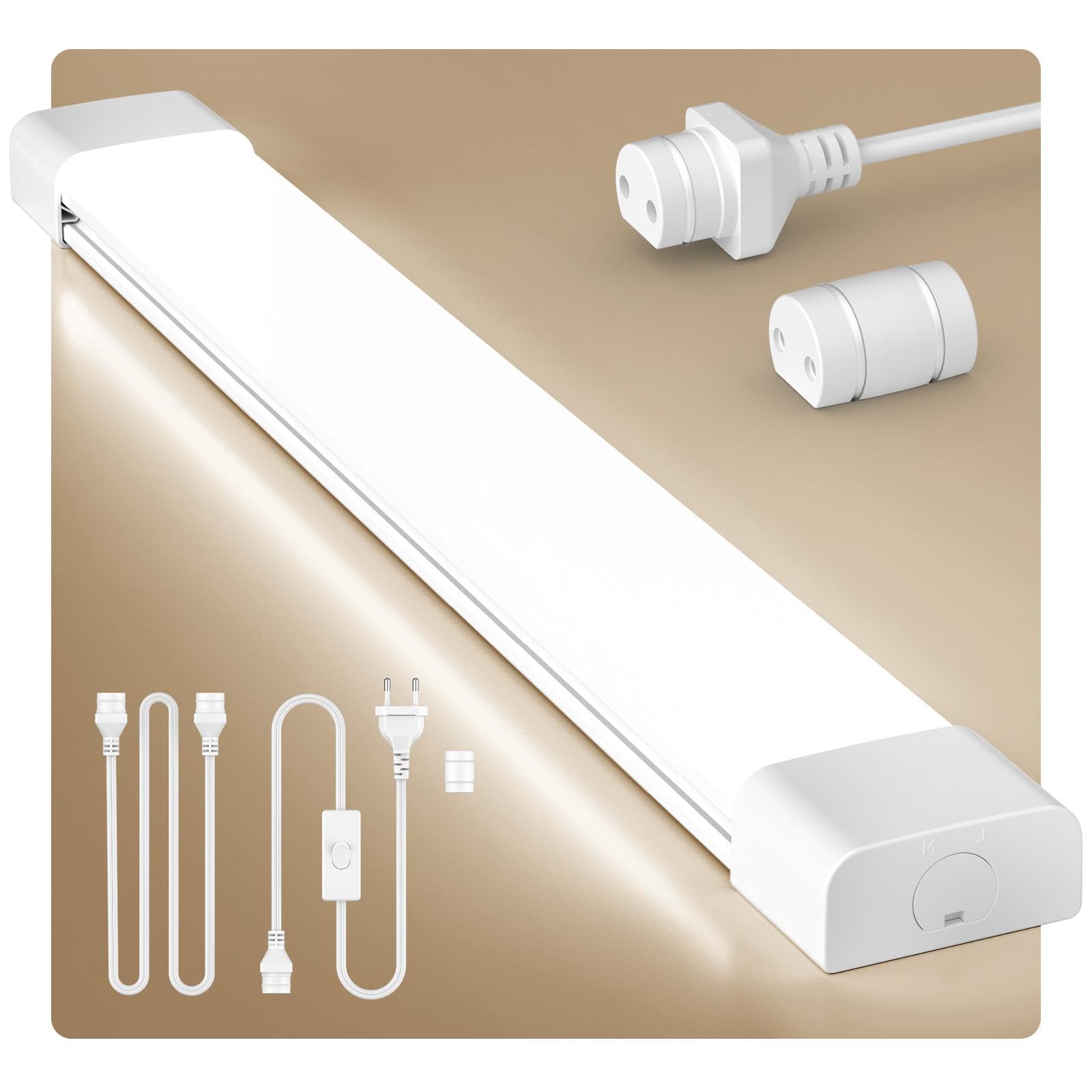 Anten Neon LED 150CM (10 Packs), 45W 4500lm Blanc Froid 6000K Tube, Reglette, IP65 Imperméable Luminaire Plafonnier Pour Atelier, Sous Sol, Bureau, Hobby, Grange, Grand Magasin