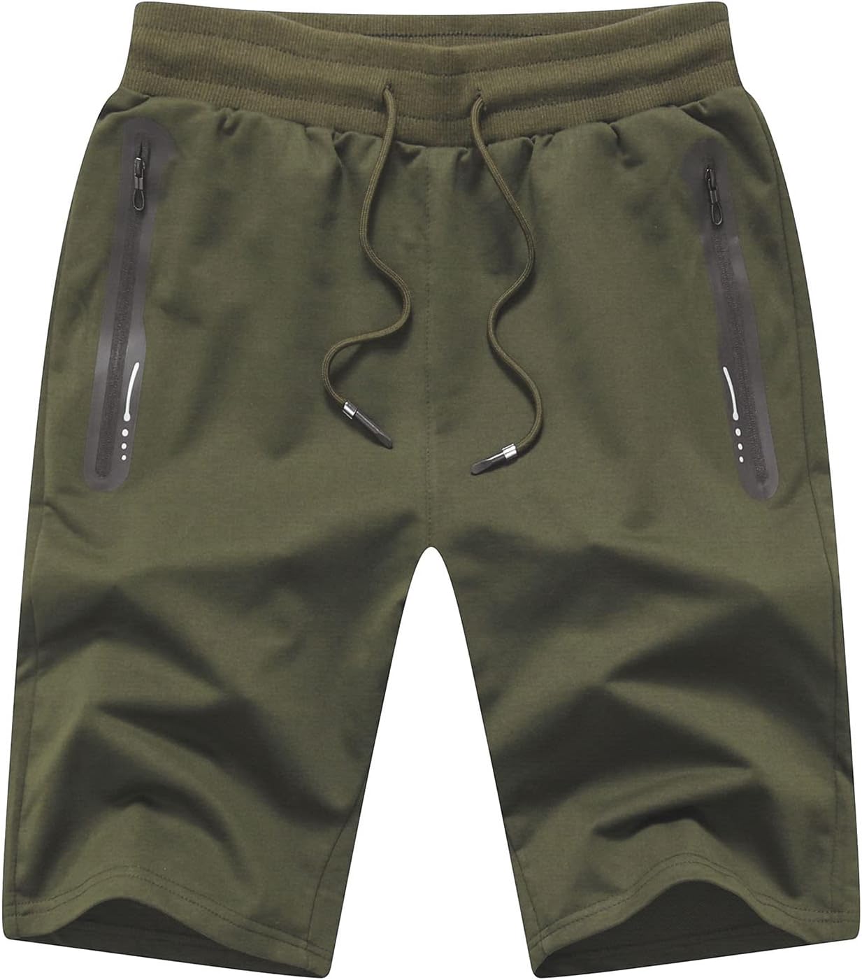 Justsun Herren -Baumwoll -Sport -Shorts mit Reißverschlüssen