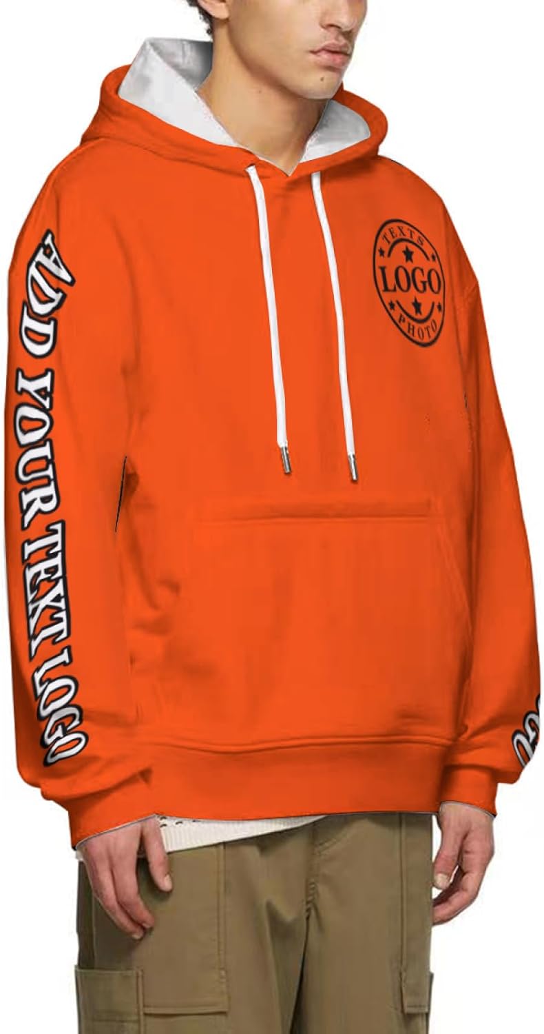 Custom Hoodies For Men - Custom Hoodie Personalized Hoodies With Personalized Text Logo Photo Image - Front&Back Design - Image 3