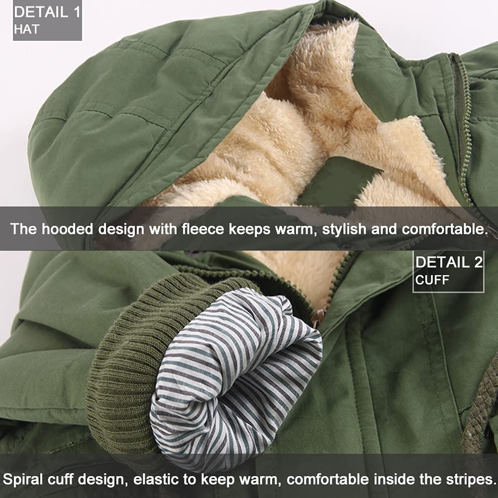 Winterjacke für Jungen und Mädchen,warm Hoodie Outfits Dicke Mantel Baby Wintermäntel