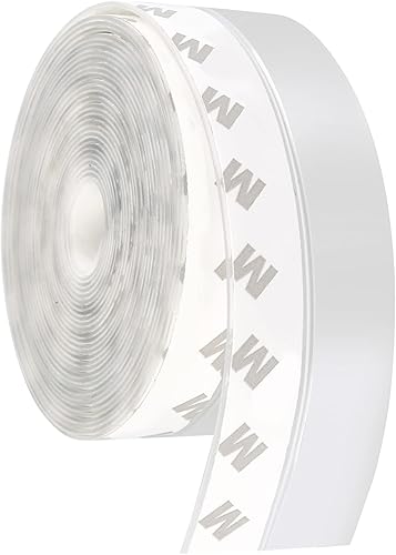 Burlete de silicona de 16 pies, cinta de sellado de silicona para puertas y ventanas, tira de sellado de silicona transparente resistente al viento