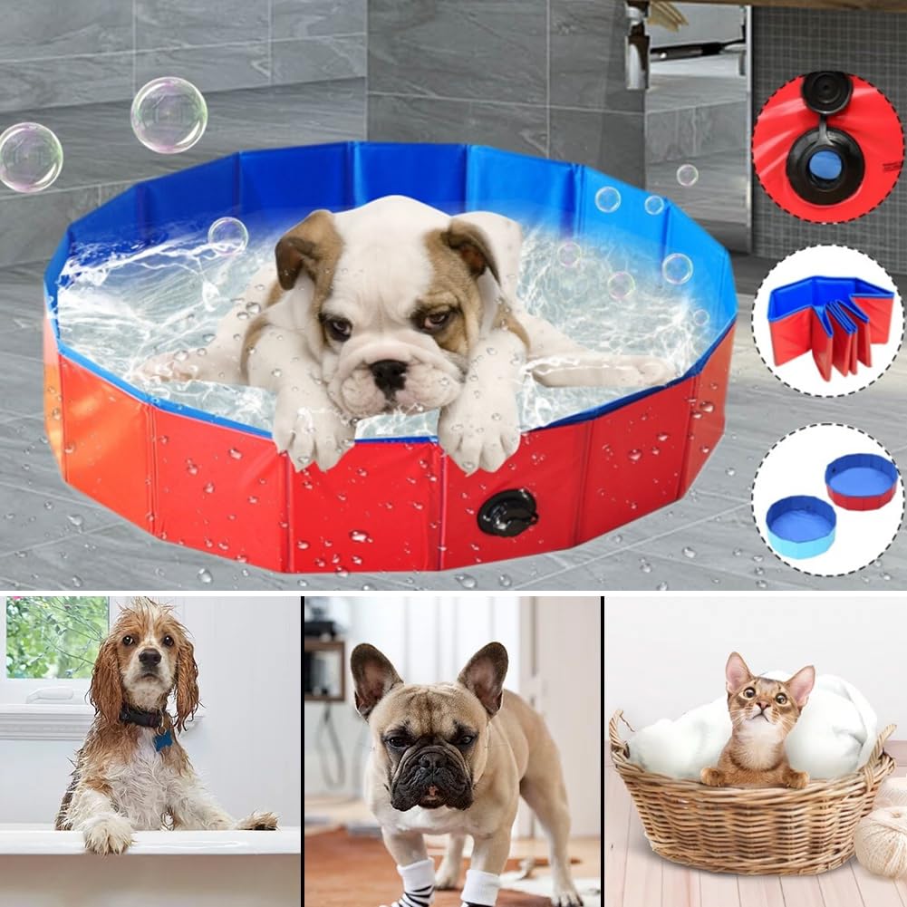 Piscine Chien Petit,50x8cm Piscine pour Animaux,PVC Piscine pour Chien,Bassin de Baignade pour Chats,pour Animaux,Enfants,1 pièce