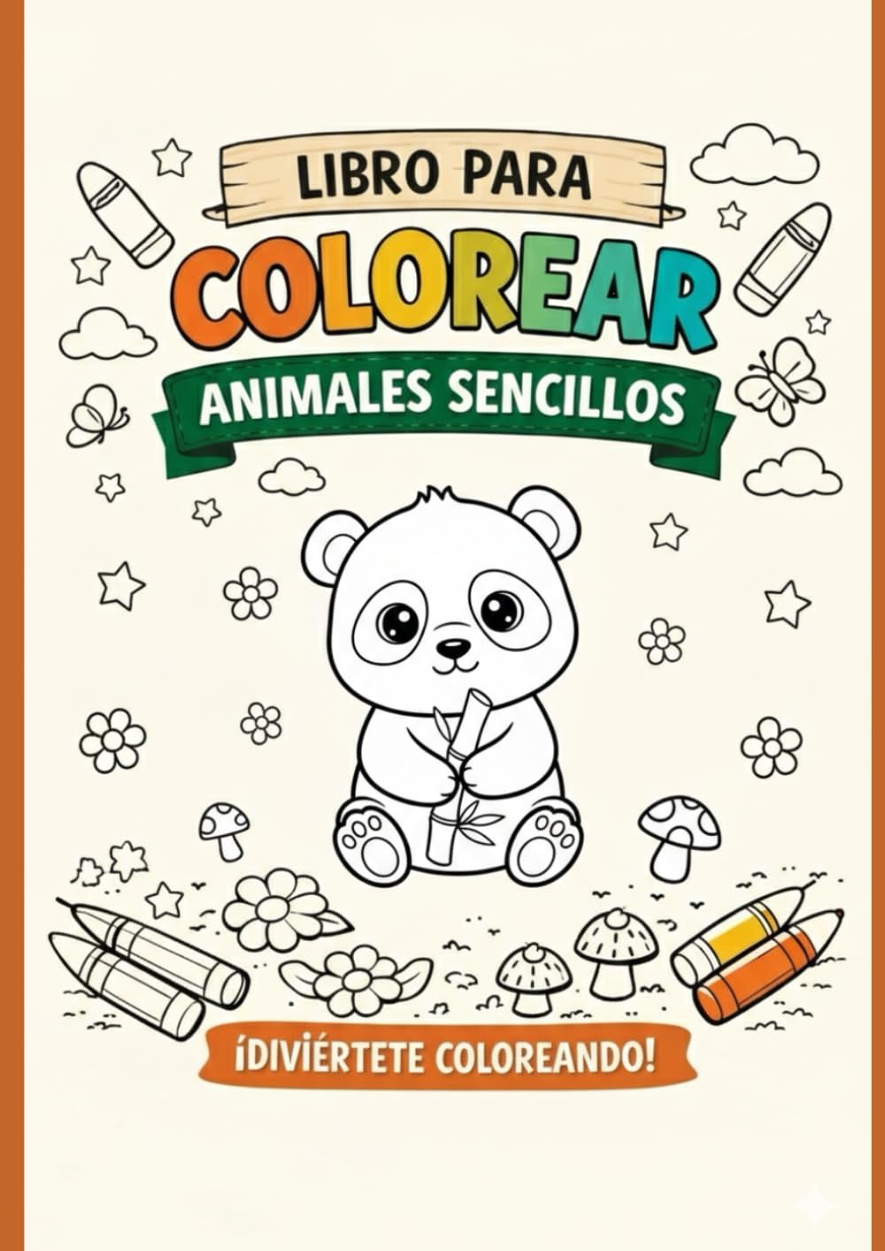 Libro Para Colorear: Animales Sencillos