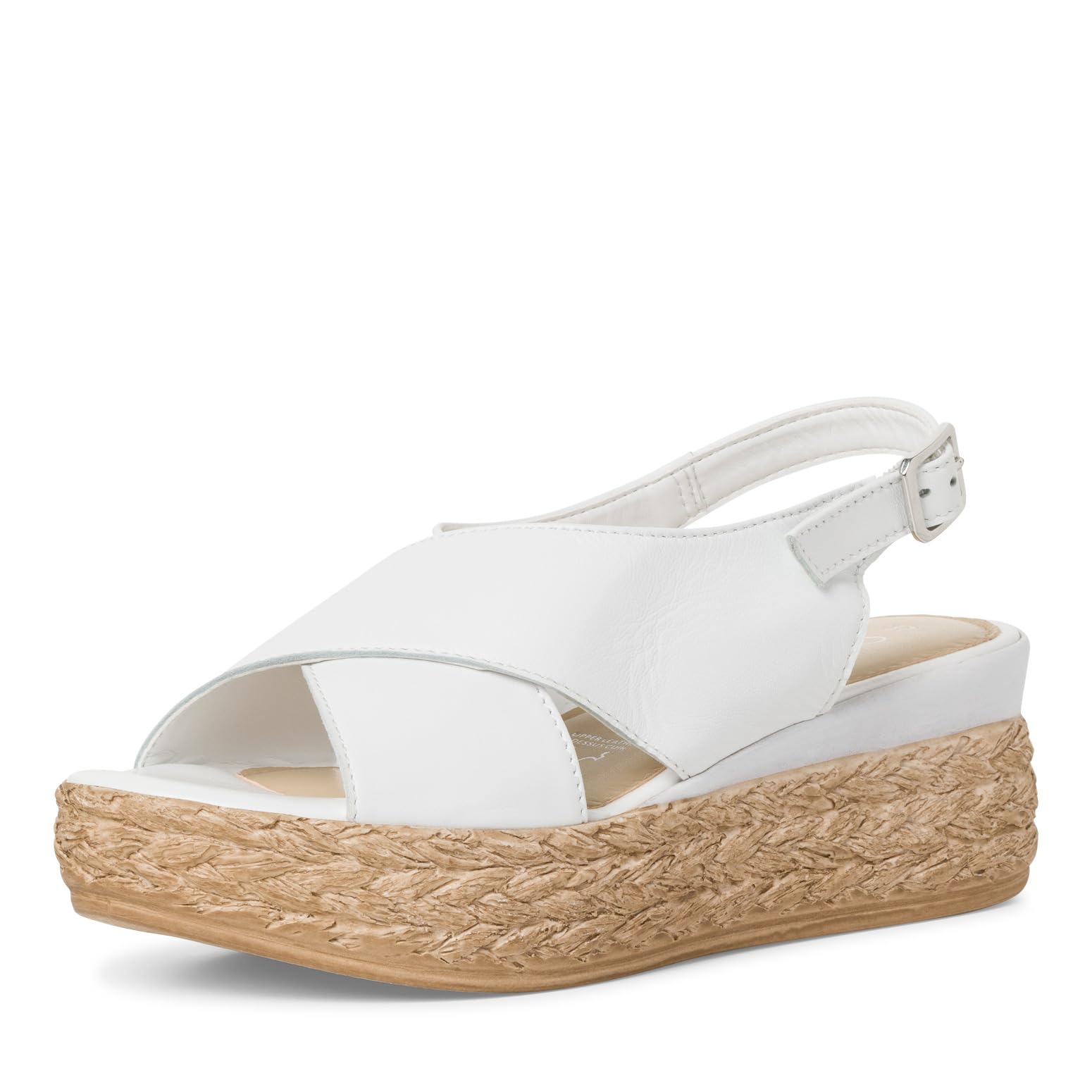 MARCO TOZZI Women's 2-28022-42 Heeled Sandal, White, 6.5