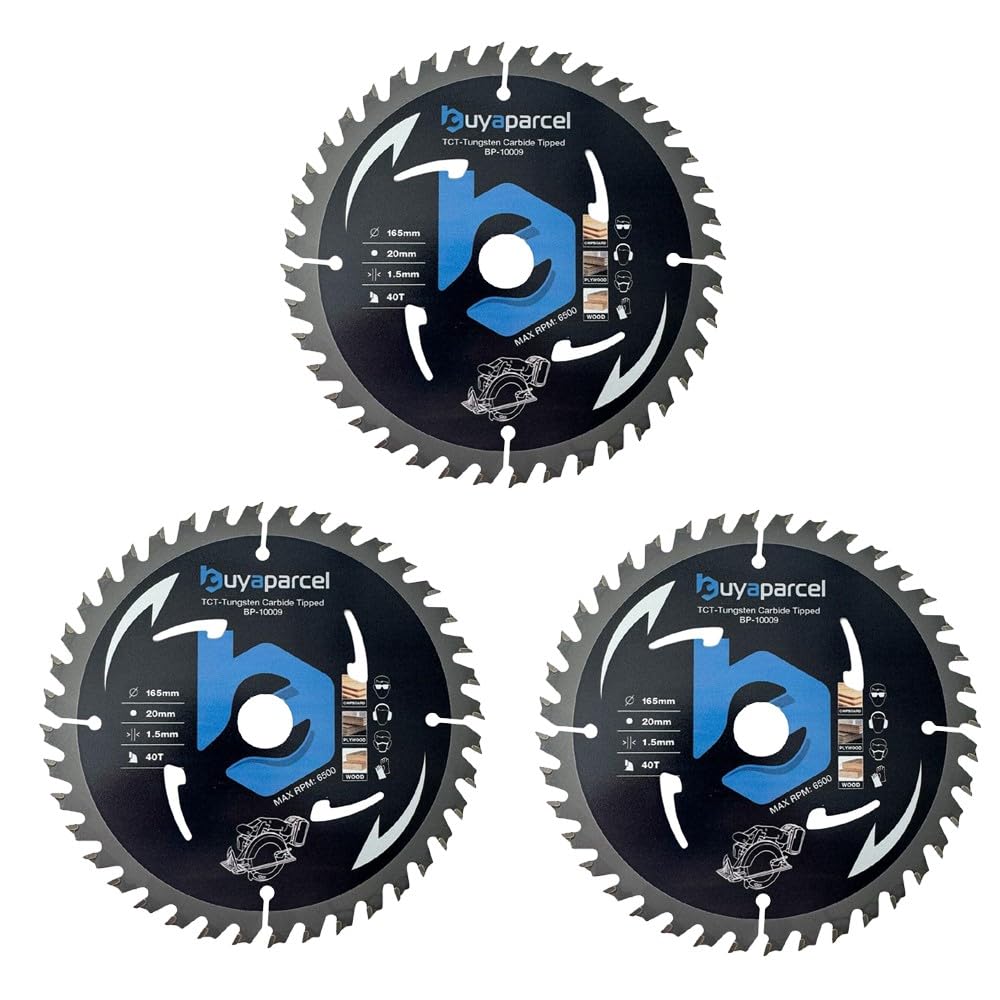 Buyaparcel X3 Bap Trade Pro Circular Saw Blade 165mm X 20 40 Teeth Carbide Tipped Long Life from B&Q
