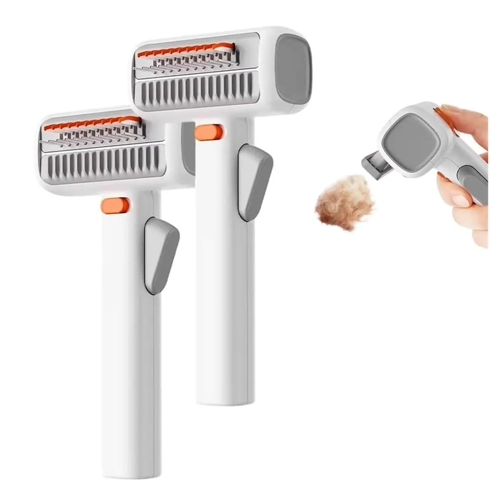 Pettine for peli di animali domestici 2 in 1 Pettini autopulenti con un clic Spazzola for toelettatura con rimozione liscia for cani Gatti