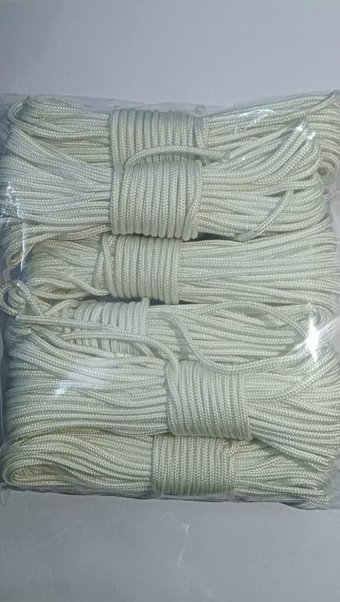 Skywave Luxury Premium Ceiling Clothes Dryer Hanger with UV Protected Nylon Ropes I6 Nylon Ropes, 13 Abs Pipe Caps and 13 Rope Caps for Individual Drop-Down Ceiling Cloth Dryer Model, White