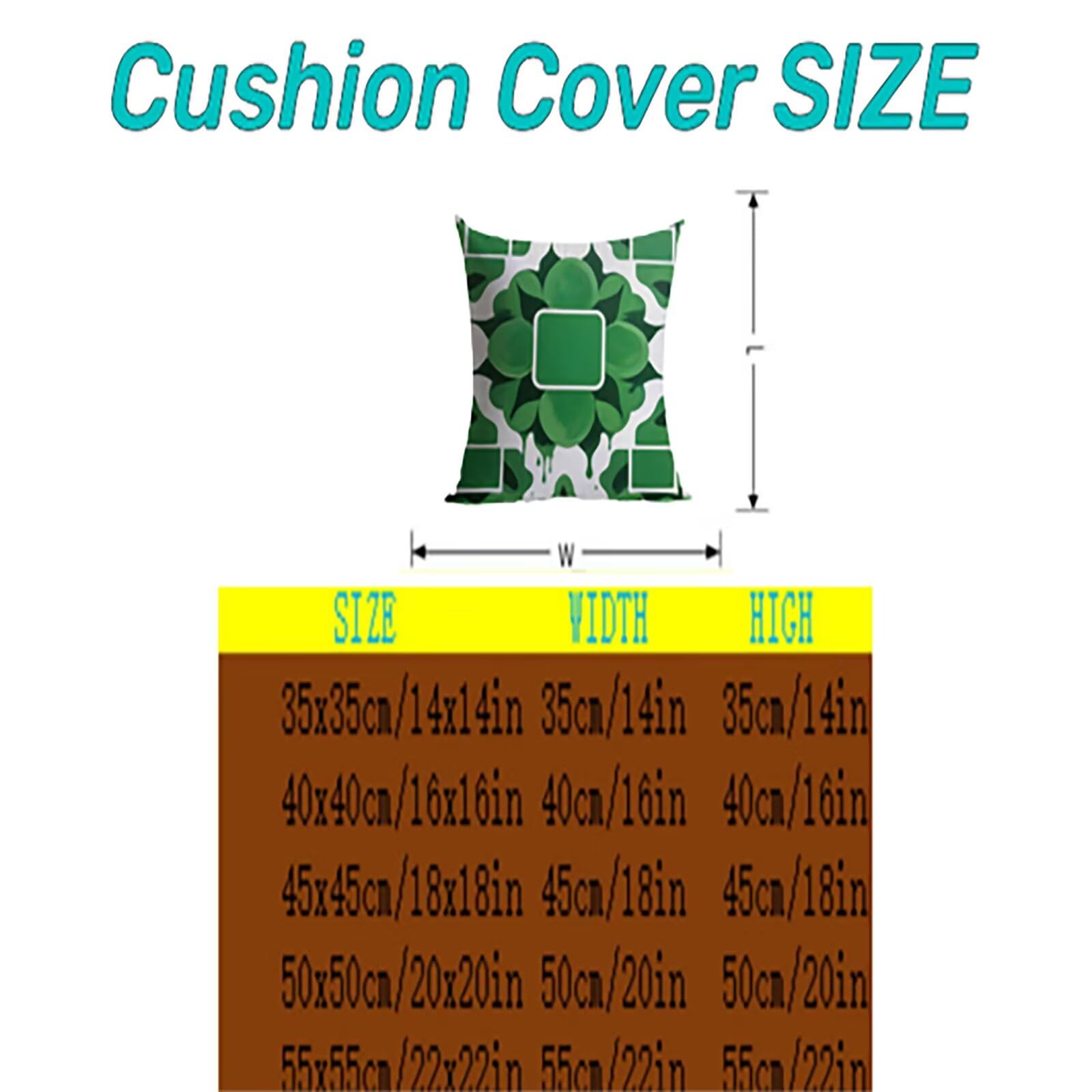 Federe Cuscini Letto 50x50cm Federe Copricuscini Bianco-Verde THDZ-0194 | Outdoor Federe Copricuscini Divano Semplice 4 Pack Morbido Resistente Attraente Decorazioni per Letto Divano Regalo Donna