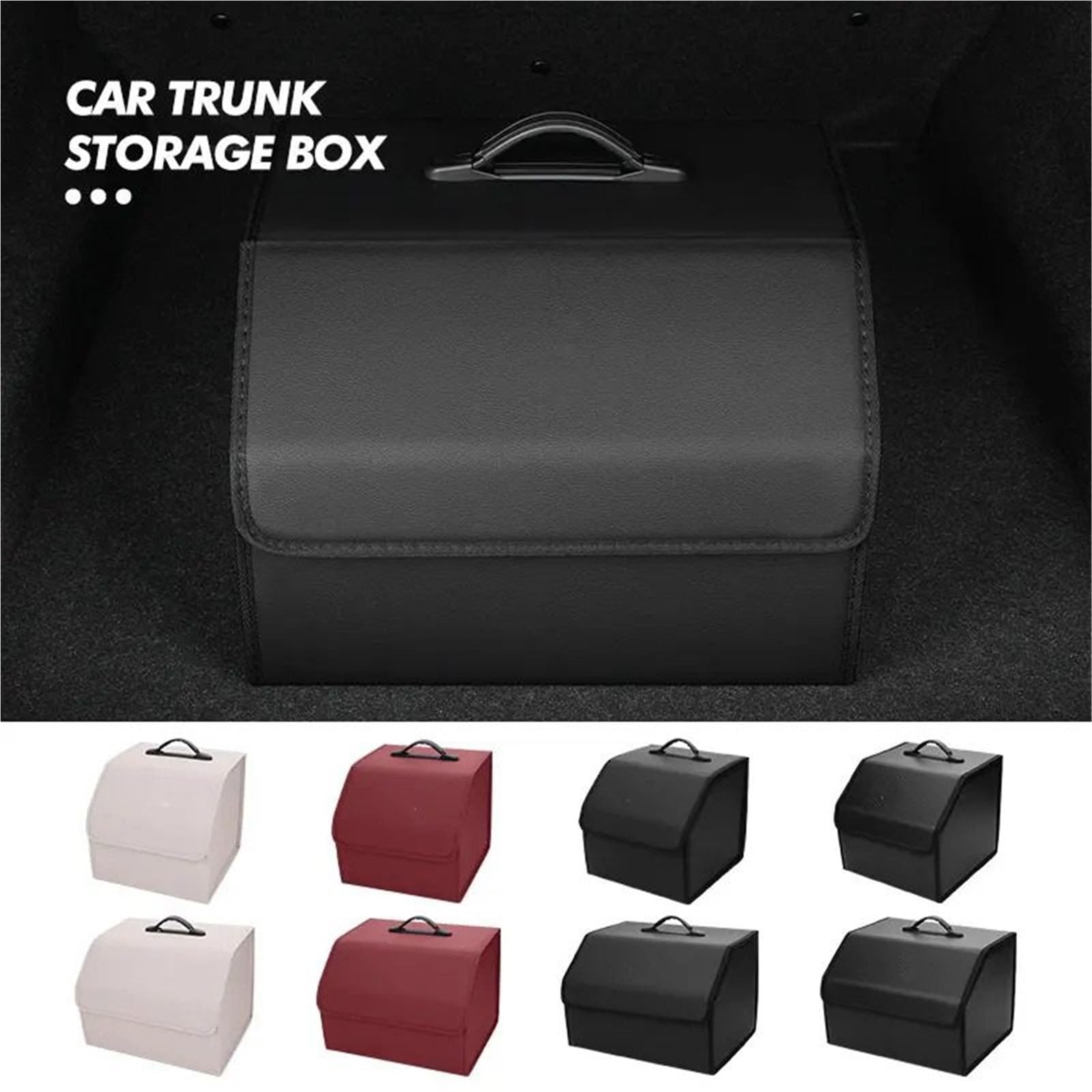 Skórzany bagażnik samochodowy składany duża pojemność organizer torba do przechowywania pasuje do Leapmotor C11 2021 2022 2023 2023 T03 S01 C11 Reev Organizer wzmocniony(Carbon,L)