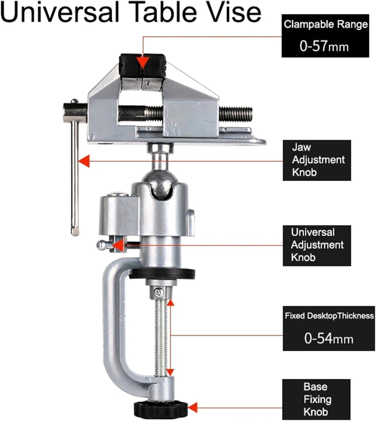 360° Rotating Table Vise Bench Clamp Bracket Multifunctional Electric Grinder Stand Holder Accessories For Dremel Tool(Table vise)