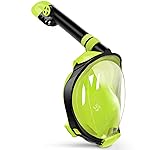 Greatever G2 Full Face Snorkel Mask with Latest Dry Top System,Foldable 180 Degree Panoramic View Snorkeling Mask with Camera Mount,Safe Breathing,Anti-Leak&Anti-Fog