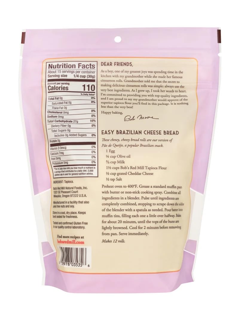 Bob's Red Mill Tapioca Flour, 16oz (Pack of 8) - Non GMO, Vegan, Paleo Friendly, Kosher image 2