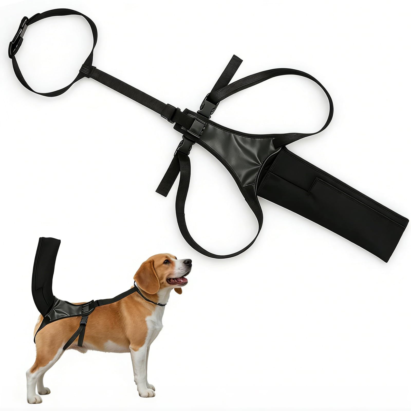 Dog Tail Protector, Happy Tail Protector, Adjustable Dog Tail Bandage Cover for Wound Protection, Post-Surgery Recovery Aid for Medium Dogs, Veterinary Recommended Tail Injury Solution