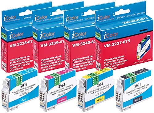 iColor i Color: ColorPack für Epson (ersetzt T2996 / 29XL), BK/C/M/Y (Expression Home XP 335, Epson, kompatible Druckerpatronen, Tintenpatronen Tintenstrahldrucker) iColor i Color: ColorPack für Epson (ersetzt T2996 / 29XL), BK/C/M/Y (Expression Home XP 335, Epson, kompatible Druckerpatronen, Tintenpatronen Tintenstrahldrucker)