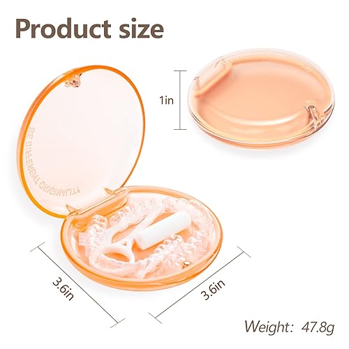 Miniatura 7 de Paquete de 2 fundas de retención compatibles con Invisalign, protector bucal delgado y soporte para alineador, caja de retención portátil duradera