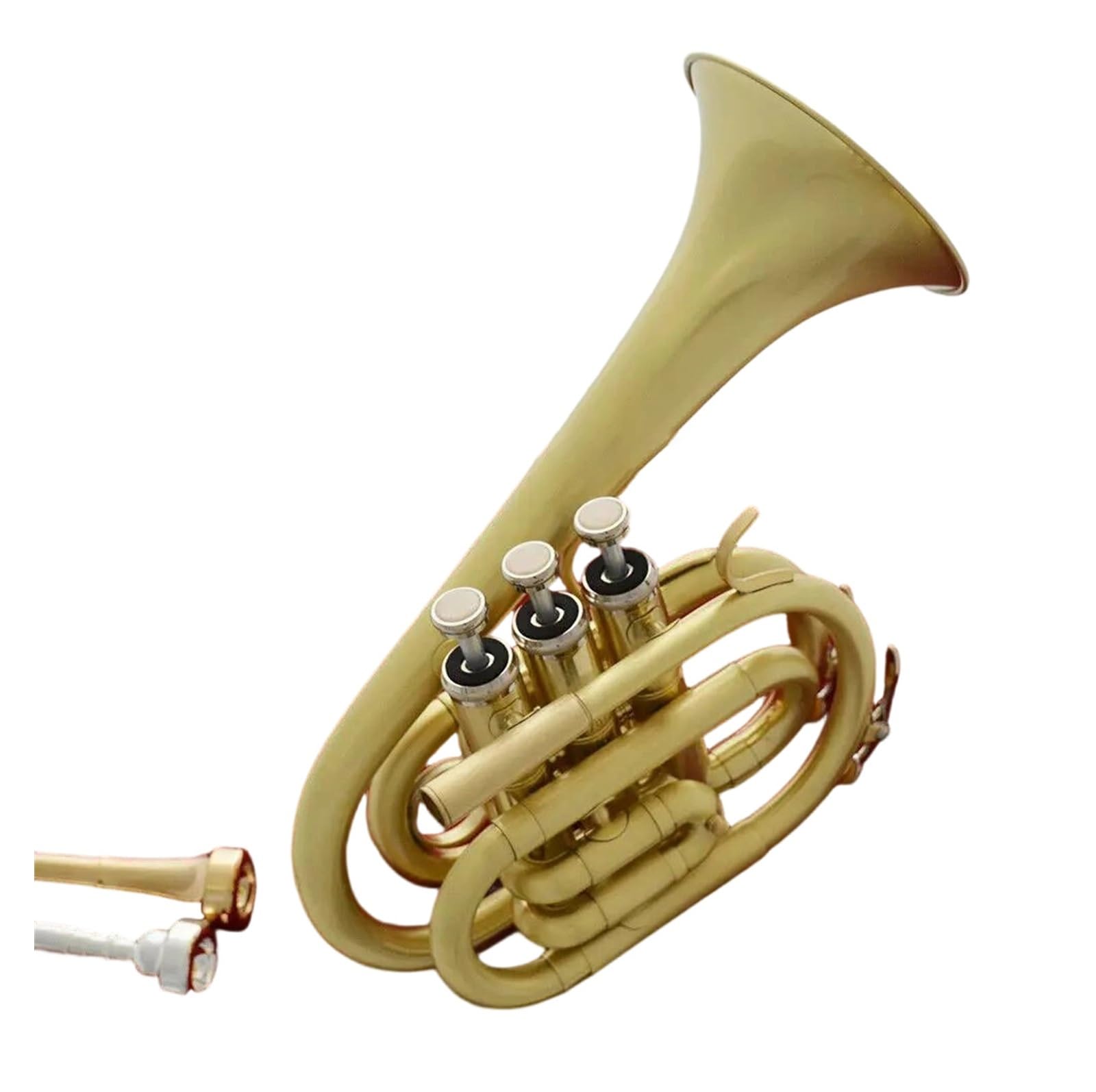 Profesjonalne Wykonanie Trąbki Trąbka Kieszonkowa Z Szczotkowanego Mosiądzu W Pudełku Profesjonalny Instrument Muzyczny