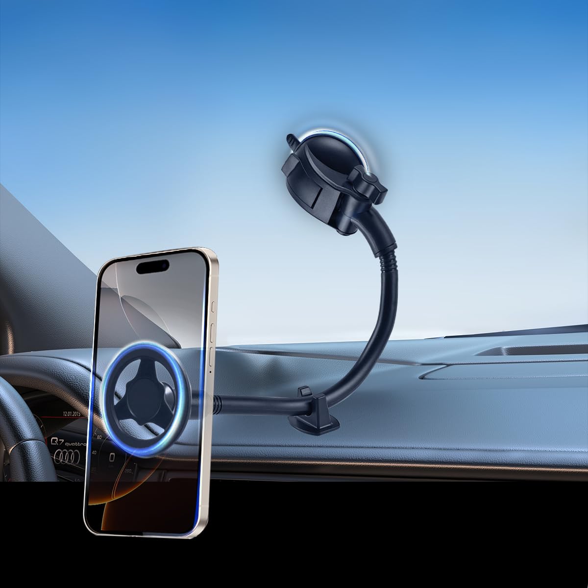 Car Magnetic Phone Holder 360 Degree Rotation Auto Cellphone Mount for Dashboard Air Vent Strong Magnet Vehicle Interior
