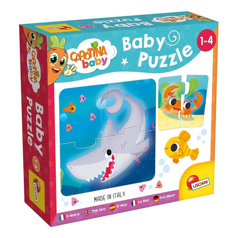 Lisciani Carotina Baby Puzzle For Kids, Sea Animals- 80069