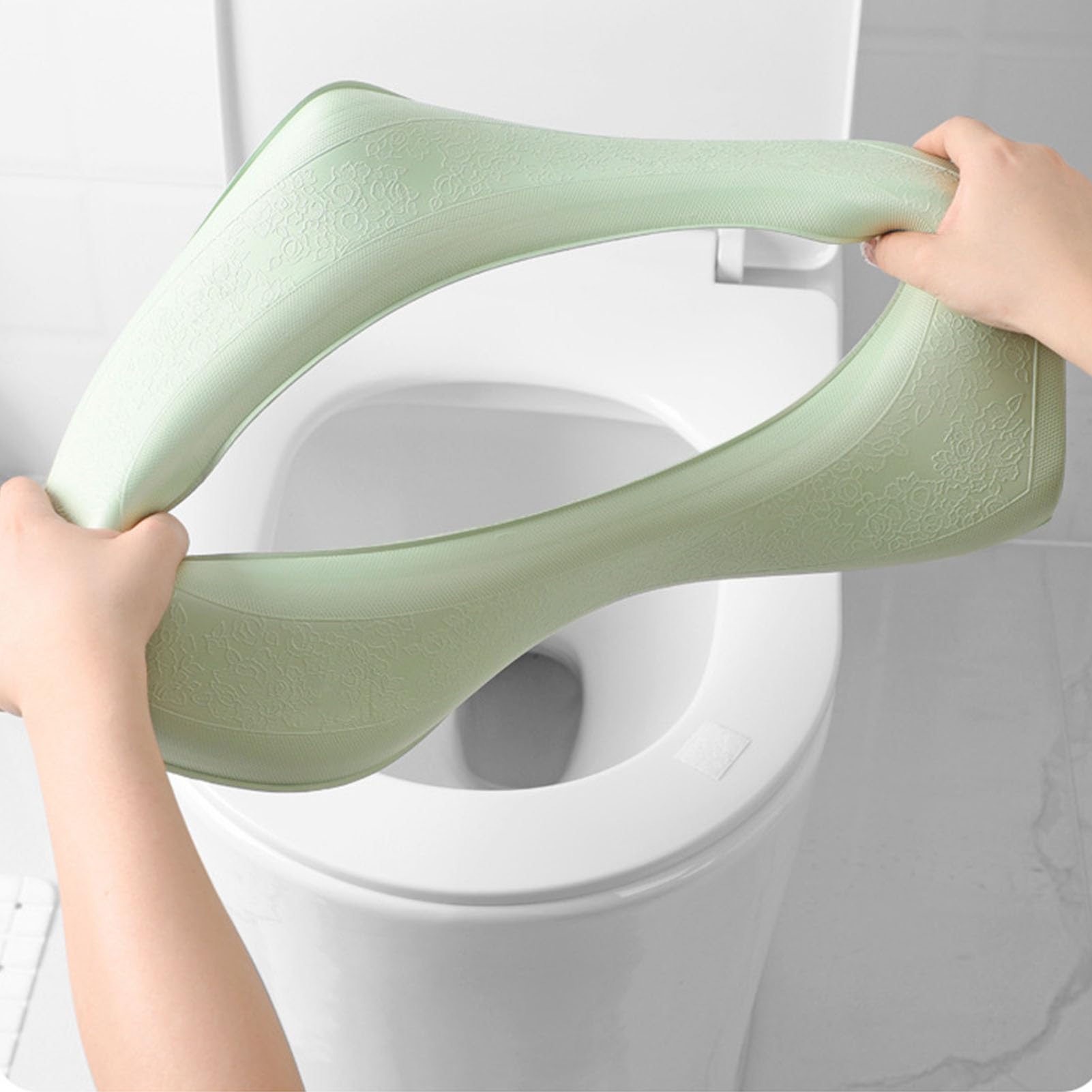 Qcwwy Wasserdicht, Schaumstoffverdickungsdesign, Toilettensitzkissen aus Eva-Material, Ultimativer Komfort, Universelle Größe für Alle Jahreszeiten