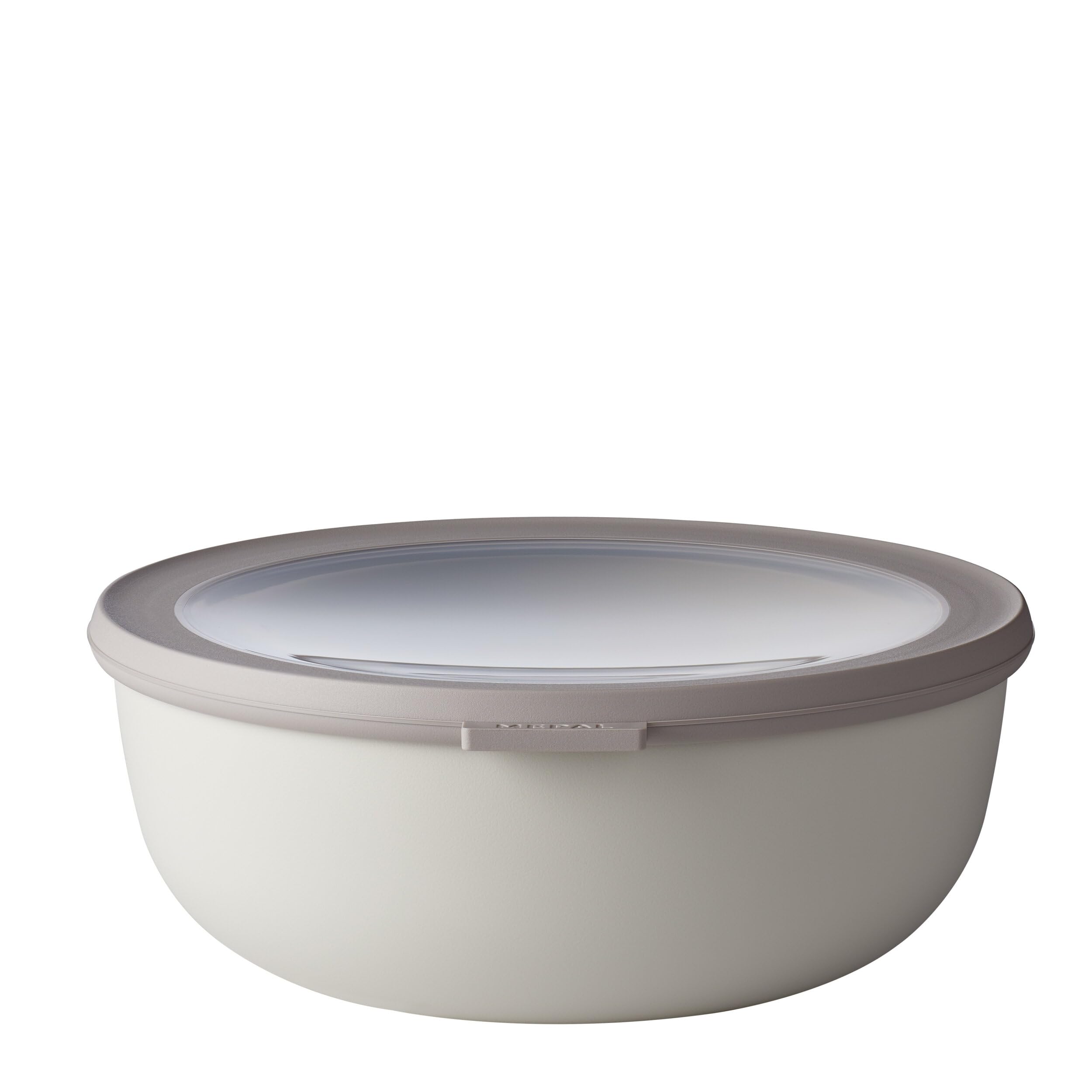 Mepal – Multi Bowl Cirqula Rectangular – Food Storage Container with Lid - Suitable as Airtight Storage Box for the Fridge & Freezer, Microwave Container & Servable Dish – 2250 ml – Nordic White
