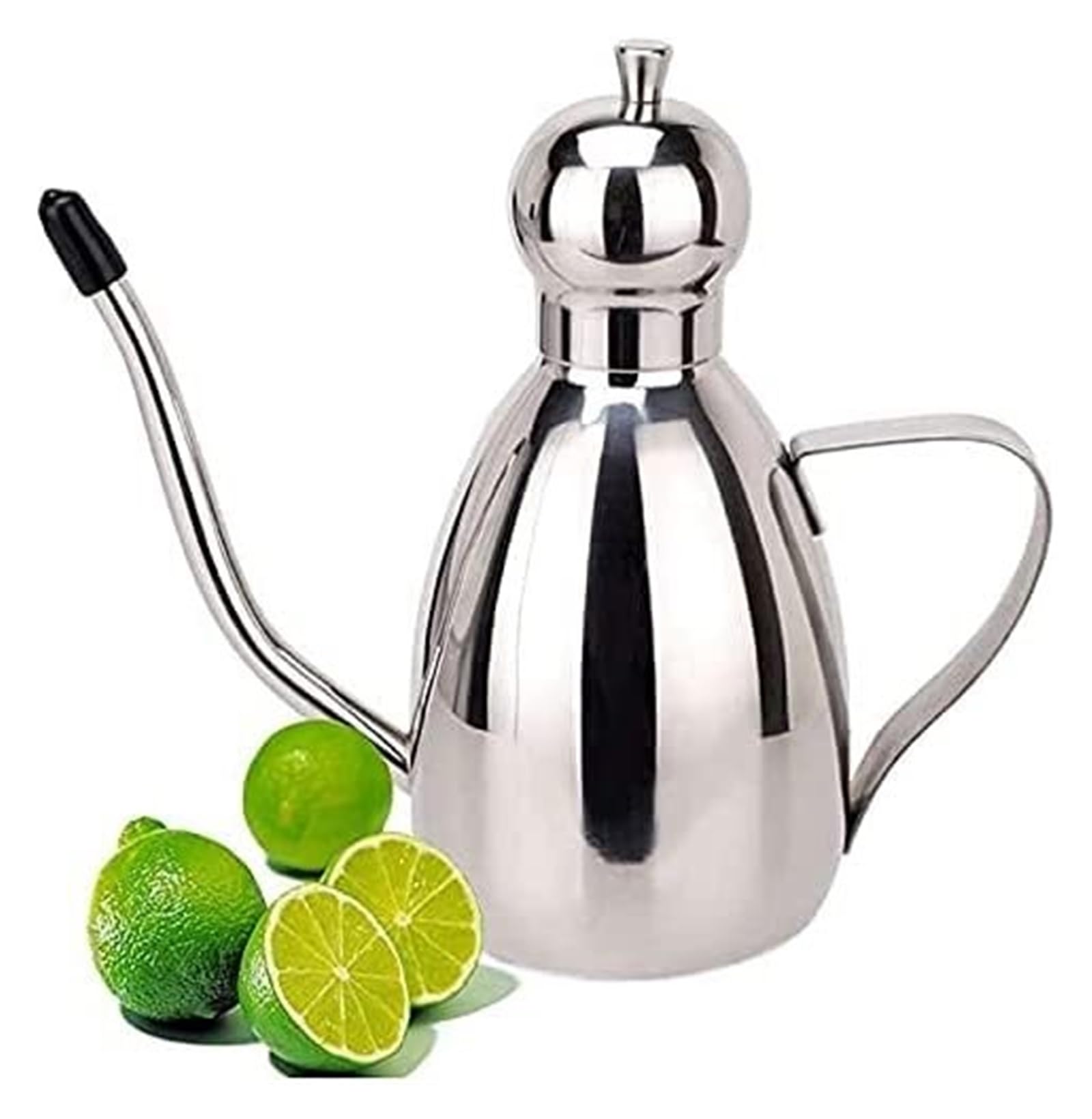 Set Olio e aceto Dispenser for Olio e aceto, Dispenser for lattine in Acciaio Inossidabile, ampolla for aceto di Salsa di soia Senza gocciolamento for Barbecue in Cucina (500 ml) Oliera(500ML)