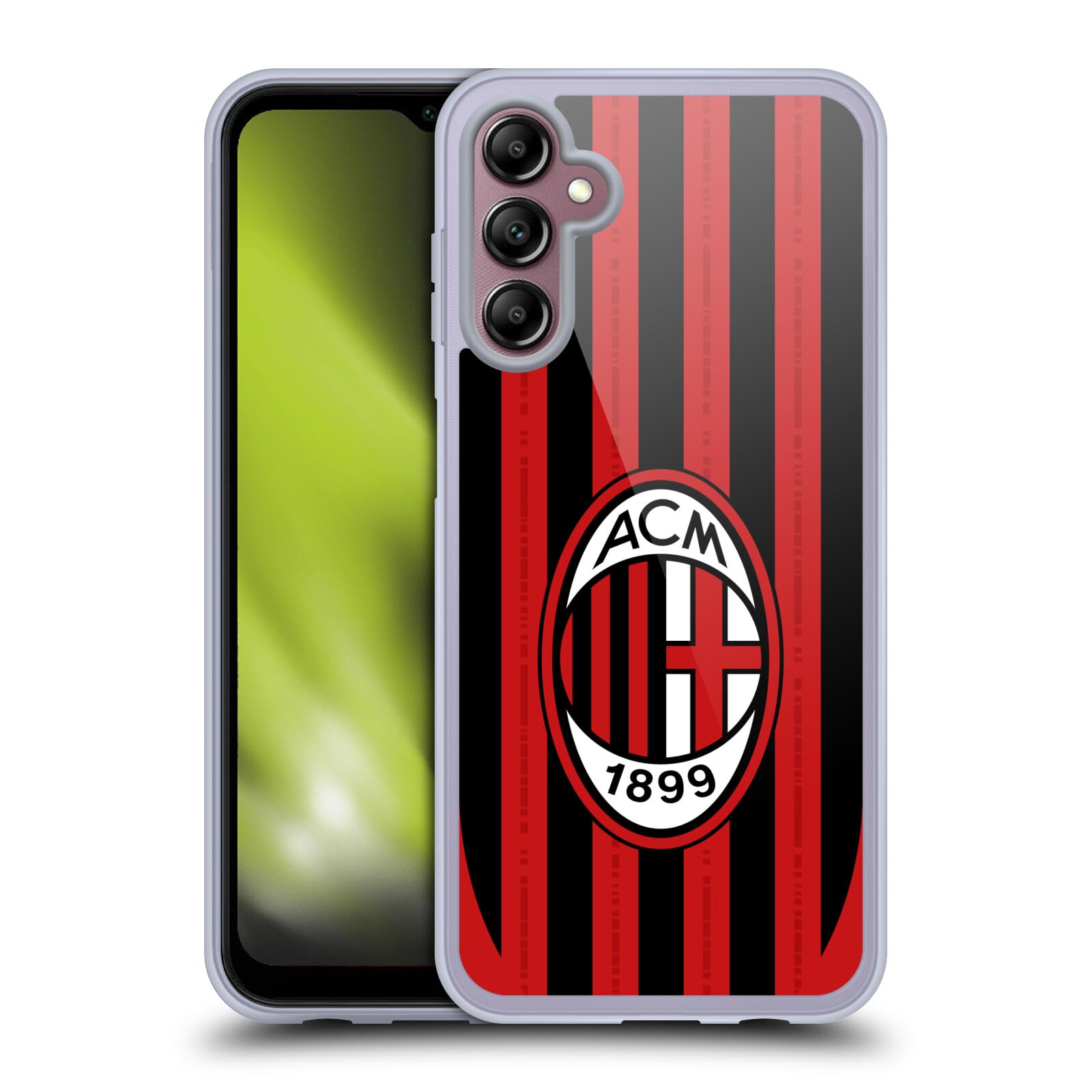 Head Case Designs Licenza Ufficiale AC Milan Home Kit per Stemma 2024/25 Custodia Cover in Morbido Gel Compatibile con Samsung Galaxy A14 5G