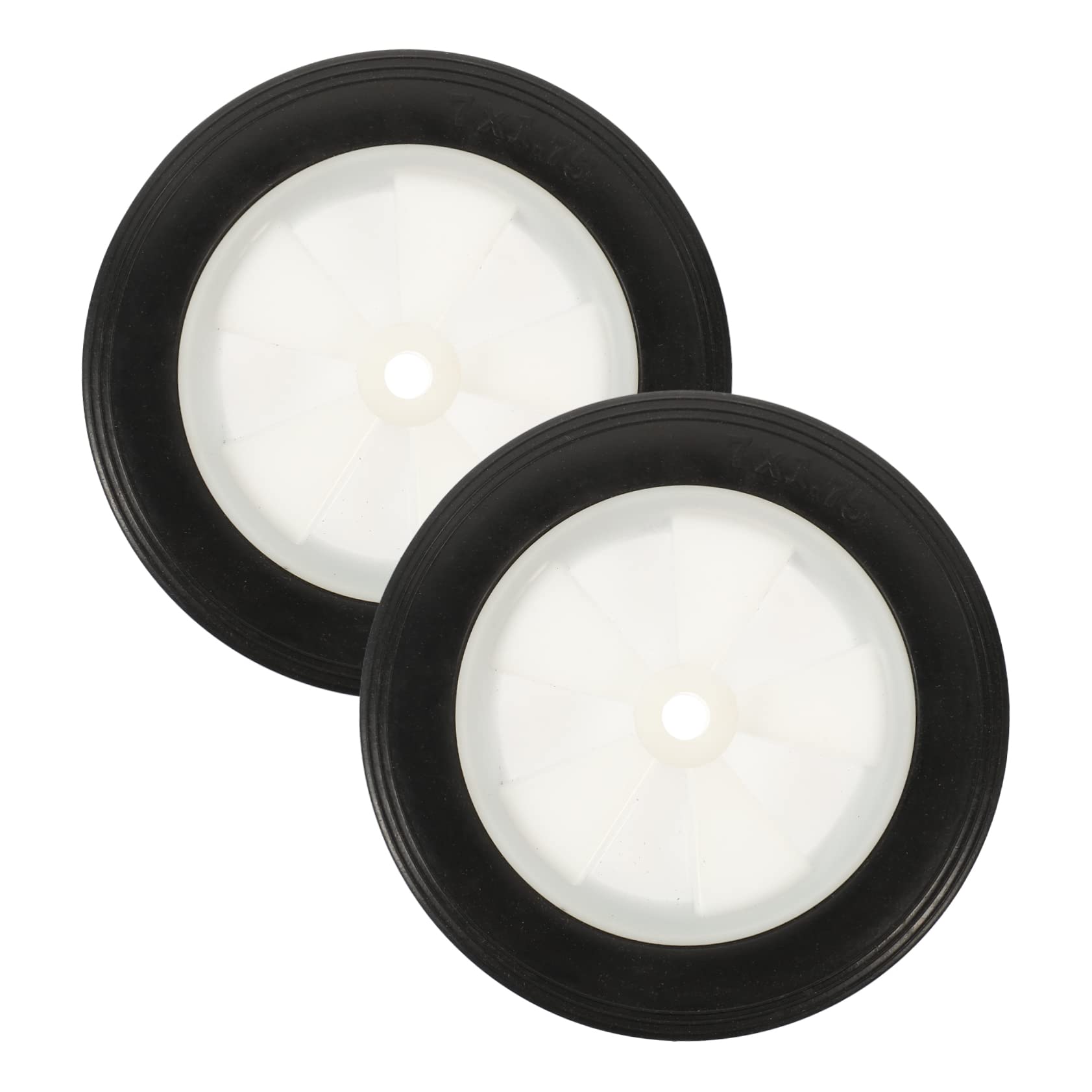UKCOCO 2piezas Ruedas De Repuesto Multifuncionales Para Carrito y Cortacésped Fácil De Instalar Caucho Resistente y Duradero