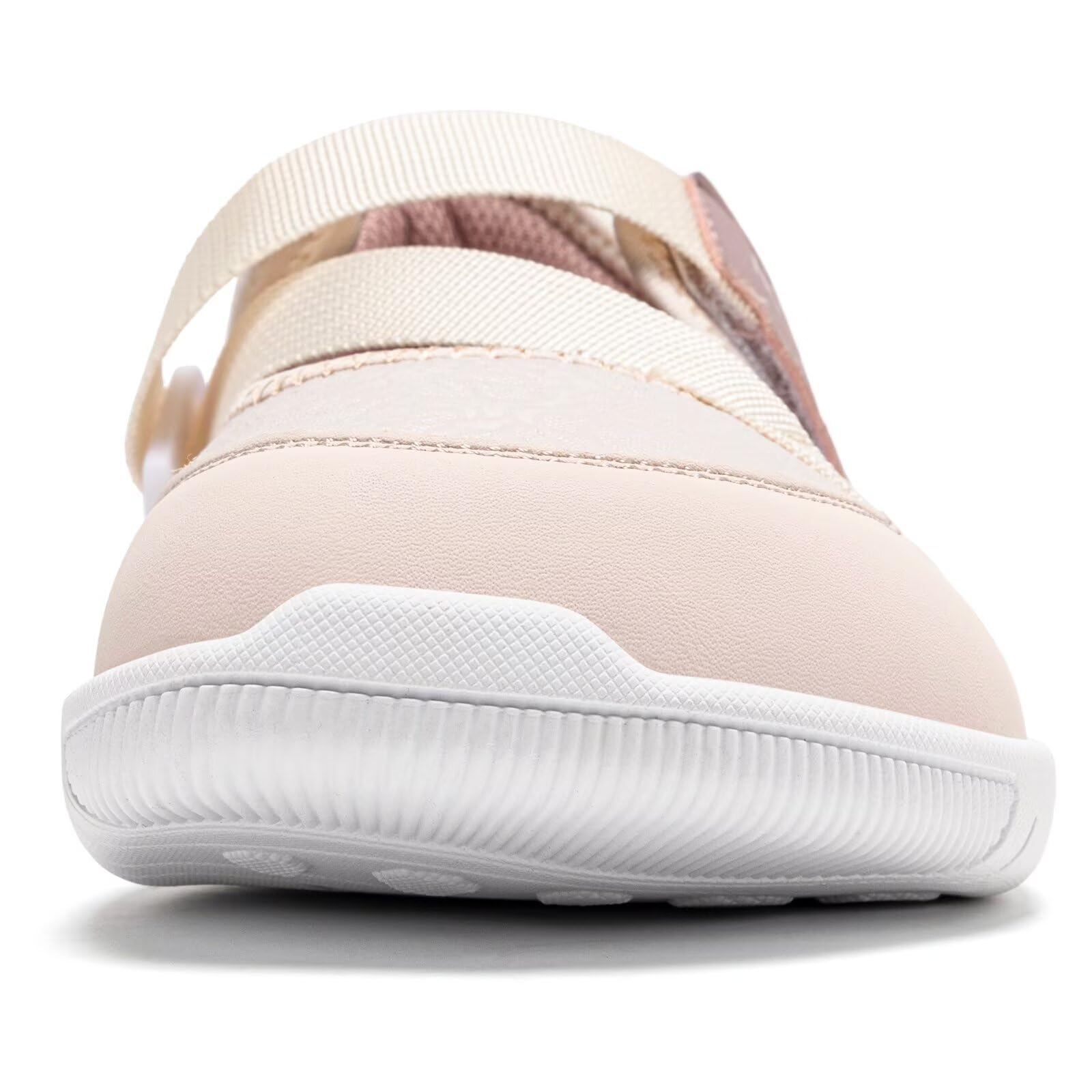 HOBIBEAR Damen Barfuß Mary Jane Schuhe breite Zehen Nullabsatz minimalistisch Verstellbarer Klettverschluss Gehschuhe