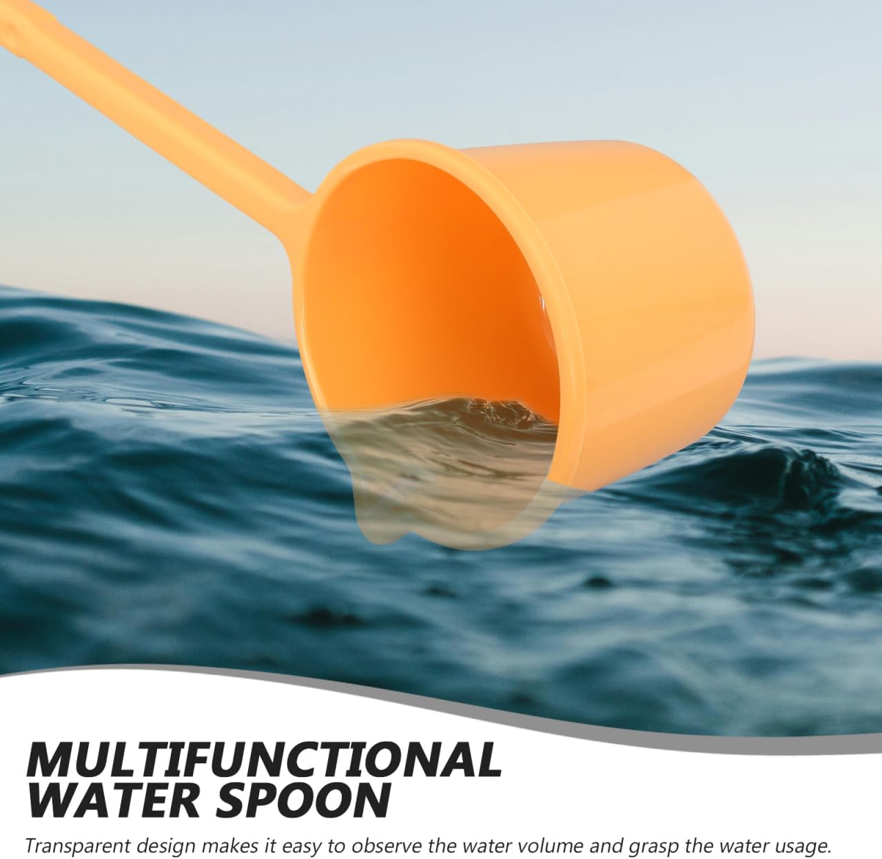 PRETYZOOM Water Ladle for Bath Long Handle Plastic Scoop with Pour Spout image 2