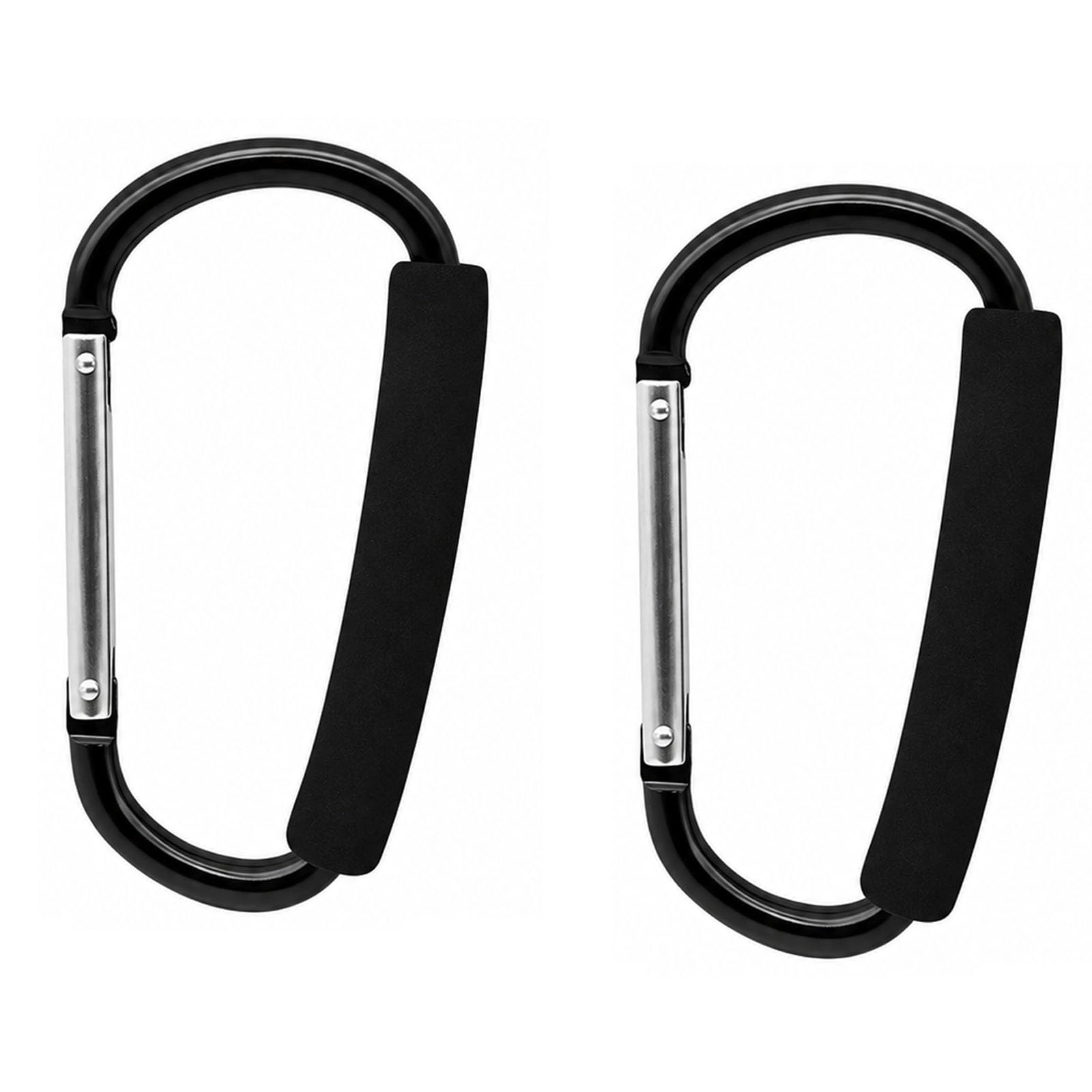 YouXunGS 2 Pcs Heavy Duty Locking Aluminum Carabiner Clips, Large Carabiner Hooks for Camping Hammock Dog Lead Yoga Swing, Durable Secure Outdoor Accessories
