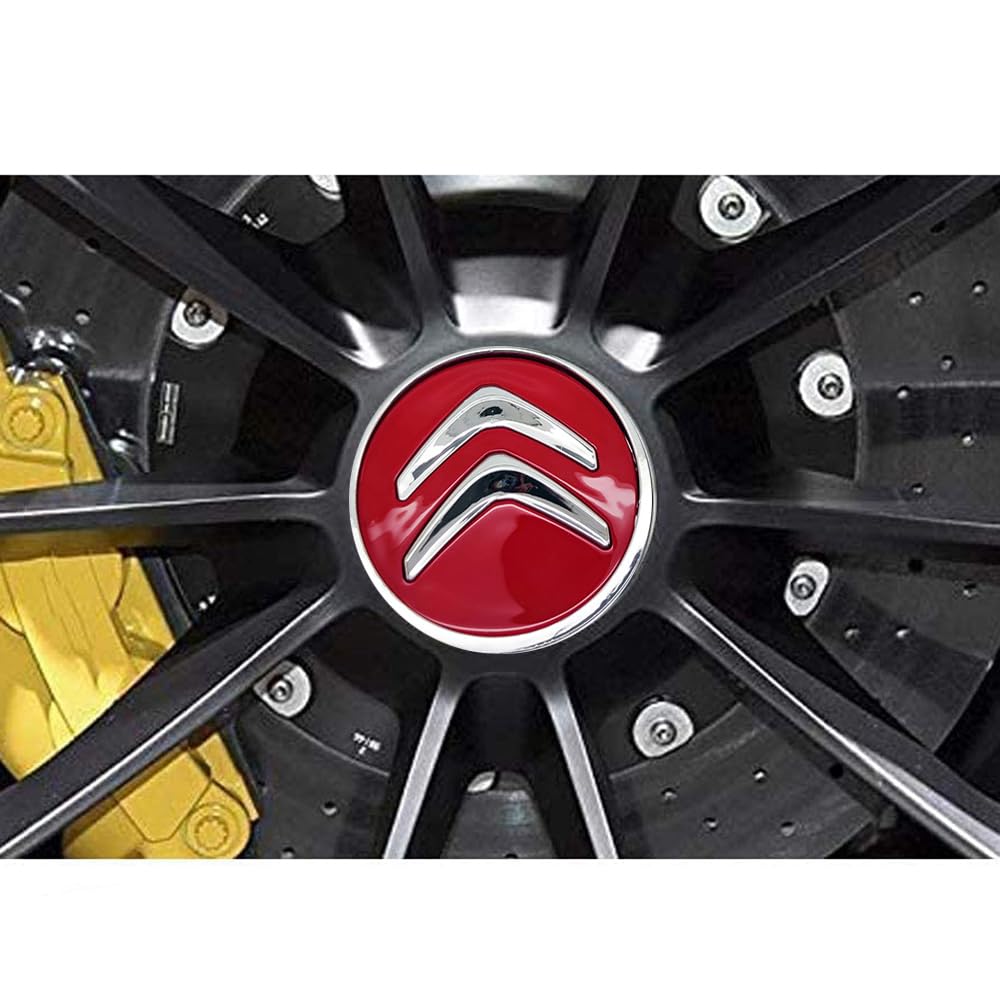 Leenax Enterprises 4 Pièces Auto ABS Cache Moyeux, Pour Citroen Picasso Aircross Grand C5 Wagon (60MM) Capuchons Centre Roue Anti-poussière Étanches Antirouille Décoration Accessoires,B/Grey