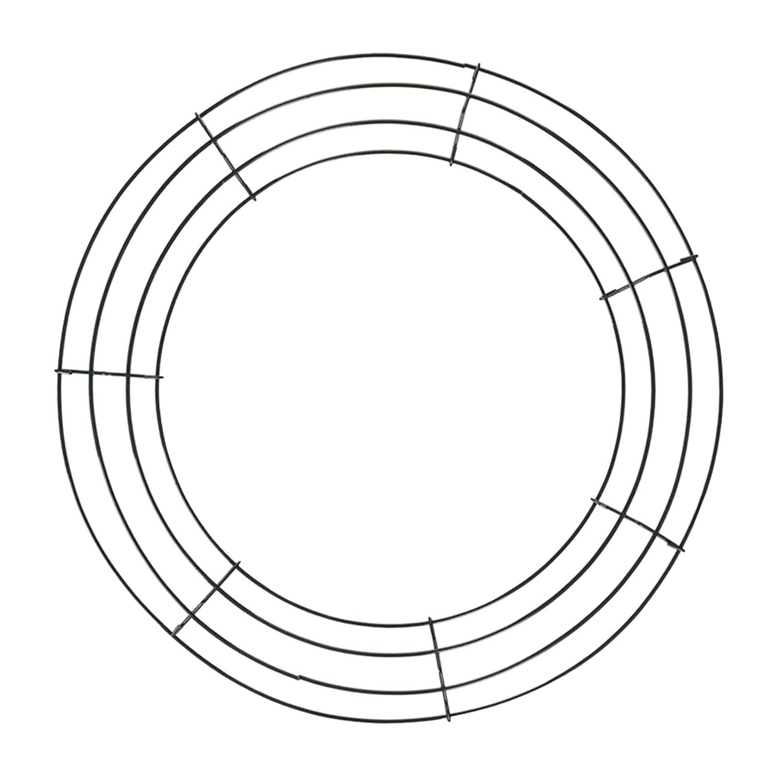 Wire Wreath Frame Round Wreath Rings for DIY Crafts Supplies Holiday Wedding Black 25cm-image-35