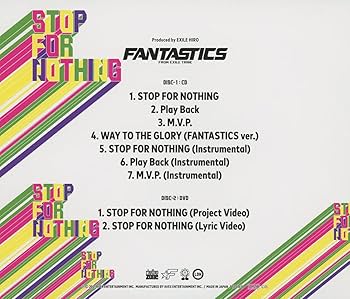 STOP FOR NOTHING カード、CD STOP FOR NOTHING : FANTASTICS from EXILE TRIBE | HMV&BOOKS