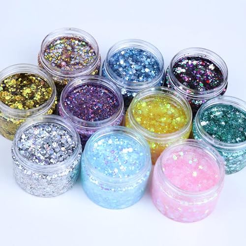 Dawils Face Glitter Peel Off Chunky Glitter Gel Face Makeup Holographic Chunky Glitter Body Peel Off Formula Cosmetic Glitter Glue Pink #TOP6