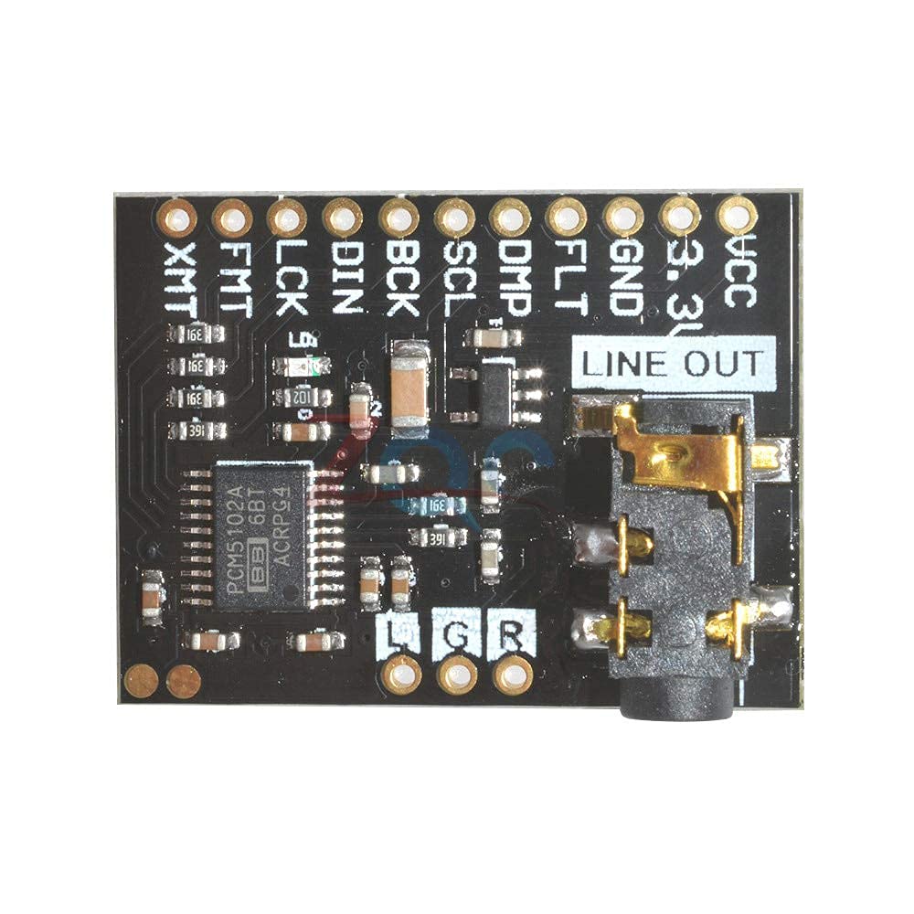 for Raspberry Pi pHAT Sound Card I2S Interface PCM5102 DAC Module 24-bit Audio Board with Stereo Jack Beyond ES9023 PCM1794