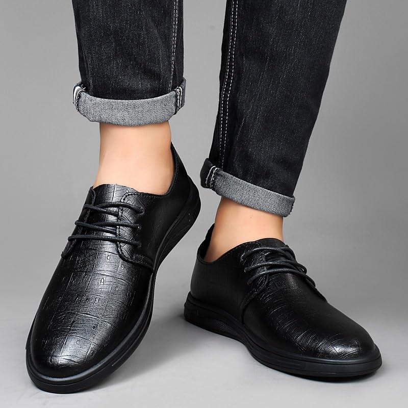 Men's Classic Leather Wingtip Lace Up Oxford Shoes Mens Retro Comfort Pointed Toe Tuxedo Shoes Brogue Prom Wedding Business Office Dress Shoes2