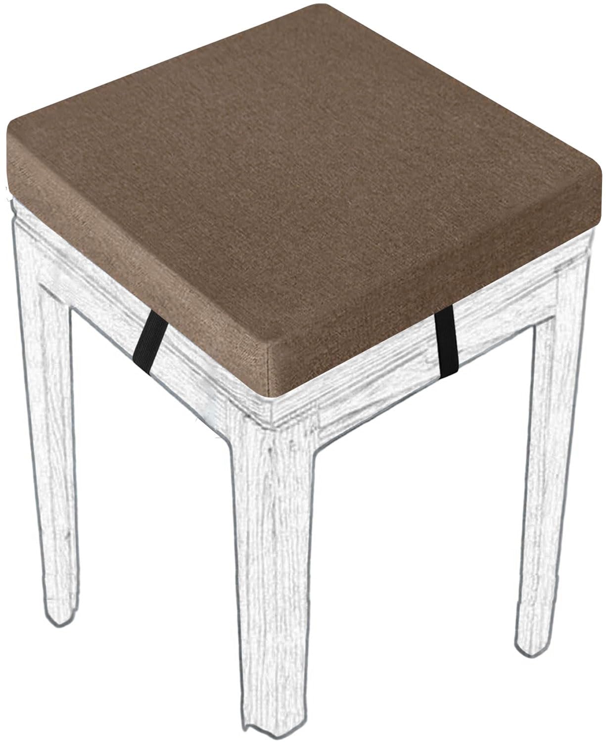 MCNDSI Stools Seat Cushion Square 30/45/35/40/50cm Thick Seat Pad with Ties Anti-Slip Dining Chair Pad with Washable Cover for Indoor,Garden,Kitchen,Bar Chairs,Wooden Chairs(#7,(1pc) 50x50x8cm)