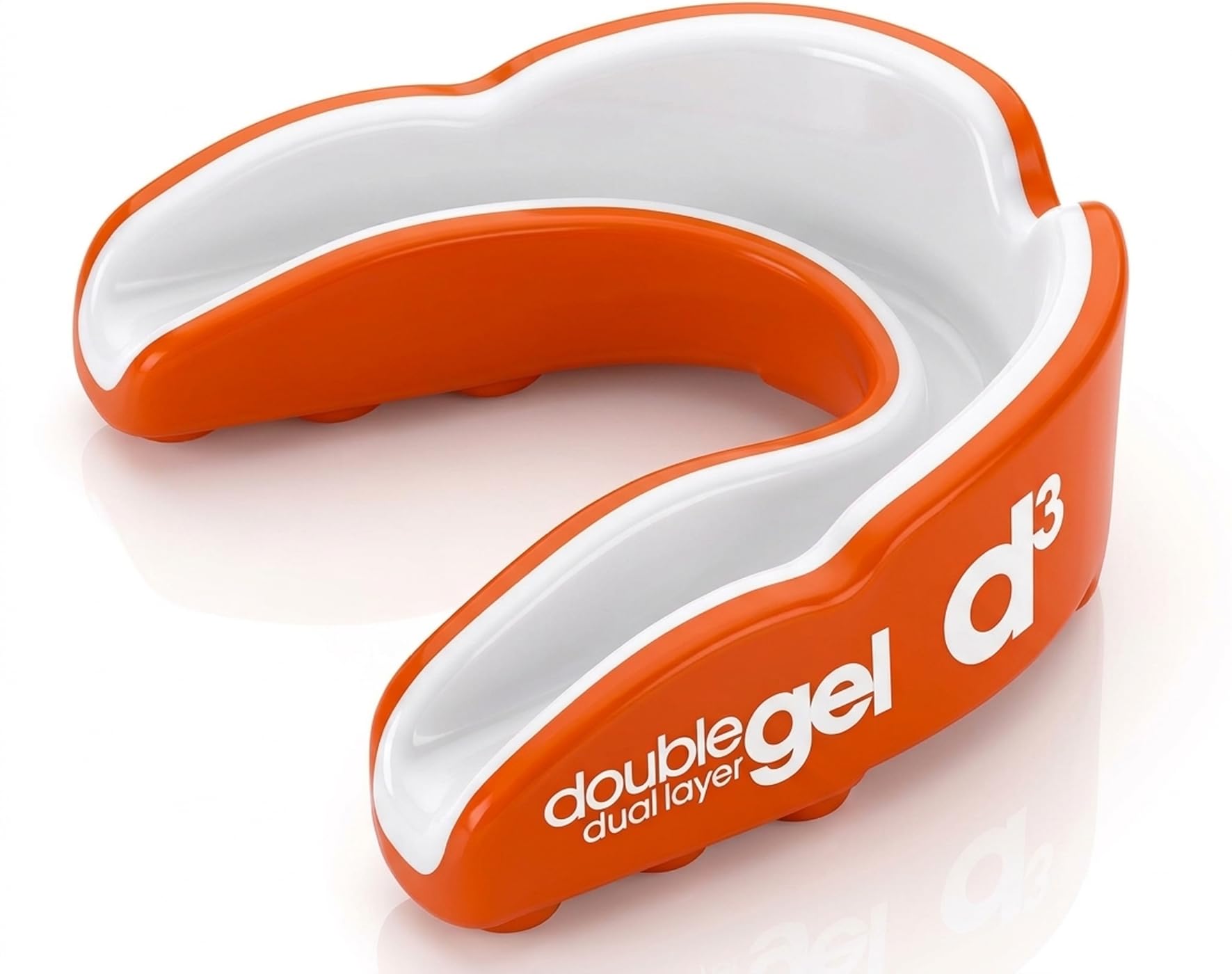 d3 Protector bucal deportivo [doble capa gel talla para adultos 12+] Protección bucal dientes para deportes de contacto Boxeo MMA Kickboxing Muay Thai Rugby Artes Marciales | Funda higiénica — view 6