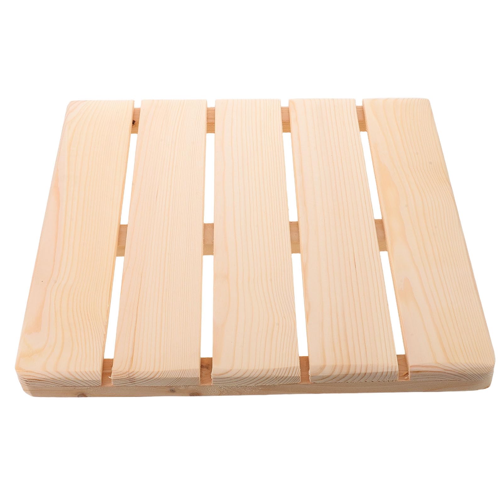 ABOOFAN Tappetino Doccia in Legno Quadrato 15, 75x15, 75 Pollici