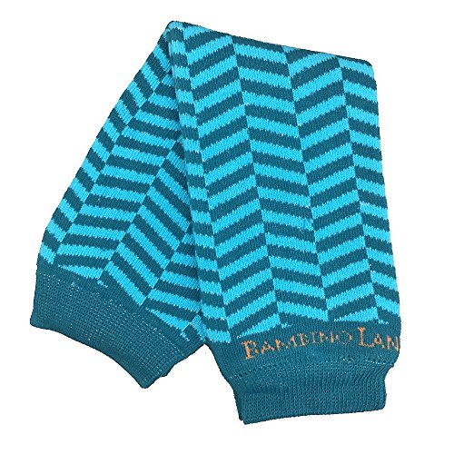 Bambino Land Leg Warmers Herringbone / Chevron (Blue & Teal)