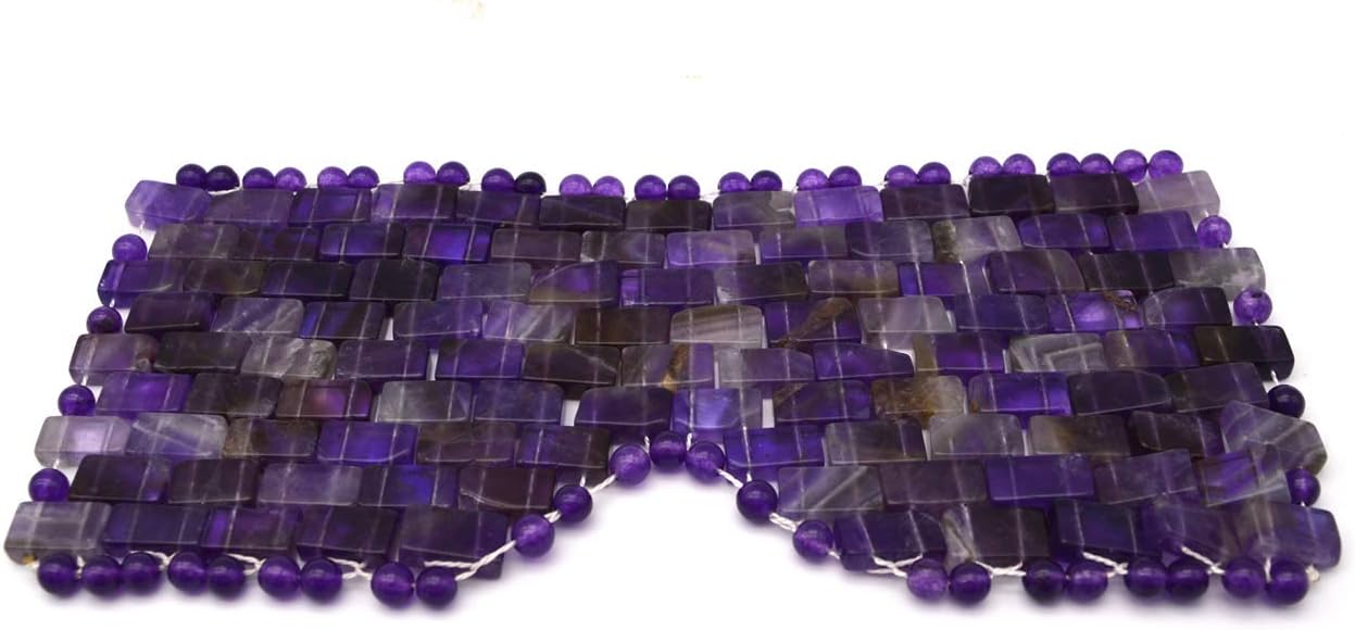 100% Rose Quartz Jade Eye Mask, Jade Sleeping Mask for Relieving Eye Bags and Dark Circles, Yoga Meditation Tools